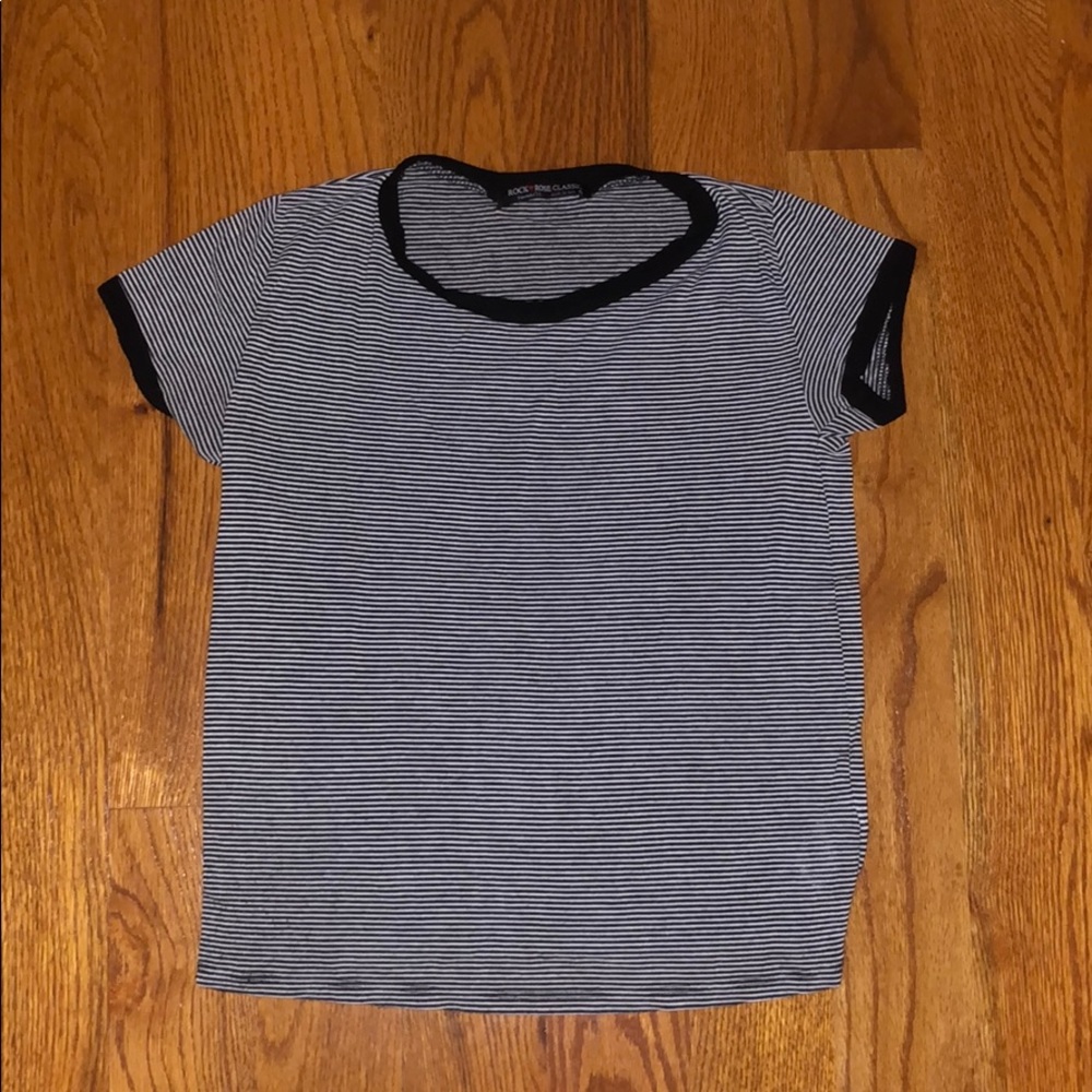 Black and White Striped T Shirt